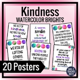 KINDNESS POSTERS - Bright Watercolor Theme