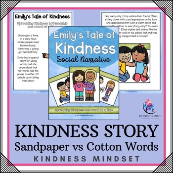 Preview of KINDNESS STORY Social Narrative - Using Kind Words - Sandpaper vs Cotton Words