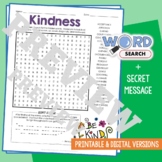 KINDNESS Word Search Puzzle Activity Vocabulary Worksheet 