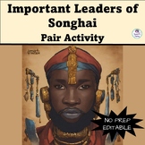 KINGDOM OF SONGHAI: IMPORTANT LEADERS Pair Work Activity L