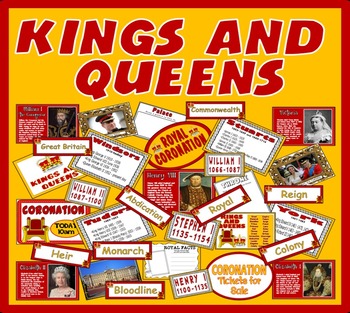 Preview of KINGS AND QUEENS RESOURCES KEY STAGE 1-2 HISTORY DISPLAY ROLE PLAY