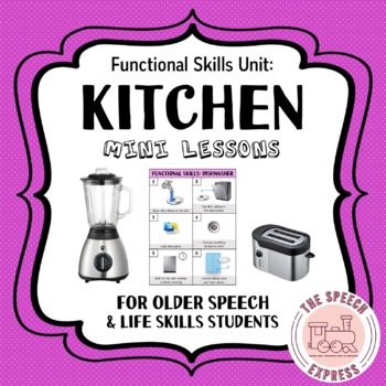 Preview of KITCHEN: Functional Skills Unit for Life Skills Speech and Language