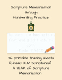 KJV- Scripture Memorization Handwriting Practice 36 printa