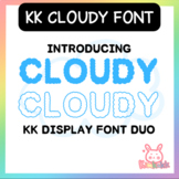 KK Cloudy and Cloudy Outline Font - KK Display Font Duo TTF & OTF