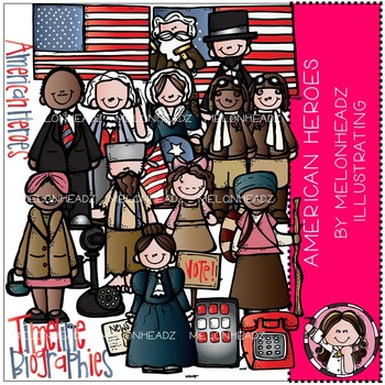 Preview of American heroes clip art - COMBO PACK - by Melonheadz