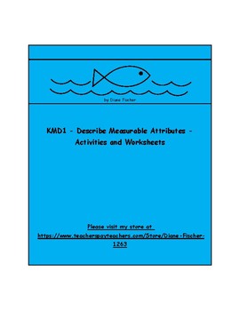 Preview of KMD1 - Describe Measurable Attributes Activities and Worksheets