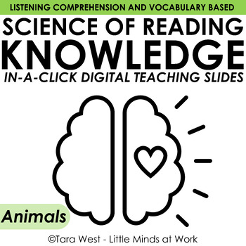 Preview of KNOWLEDGE In-a-Click Digital Slides -ANIMALS Science of Reading Vocabulary Based