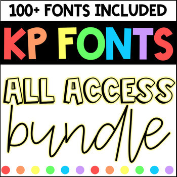 Fonts For Commercial Use Kp Fonts Bundle By Kinder Pals Tpt