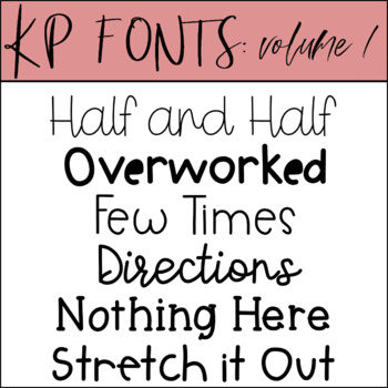 Preview of Fonts for Commercial Use-KP Fonts Volume 1