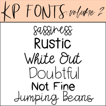 Preview of Fonts for Commercial Use-KP Fonts Volume 2