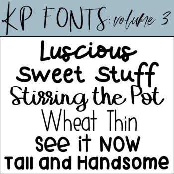 Preview of Fonts for Commercial Use-KP Fonts Volume 3