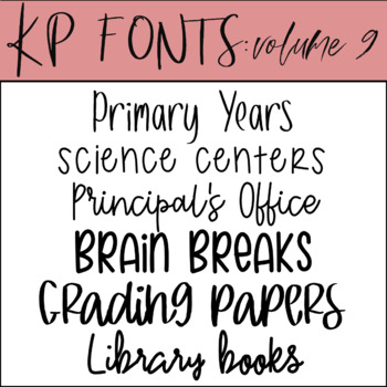 Preview of Fonts for Commercial Use-KP Fonts Volume 9