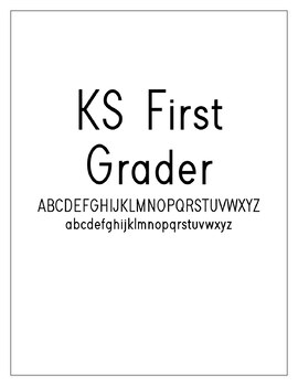 Preview of KS First Grader - Commercial Use Font