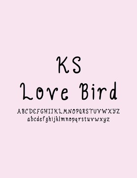 Preview of KS Love Bird Font - Personal and Commercial Use