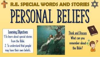 Preview of KS1 RE - Special Words and Stories - Personal Beliefs!