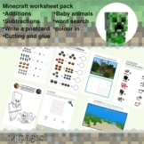 KS1 worksheet pack  in Minecrafters theme