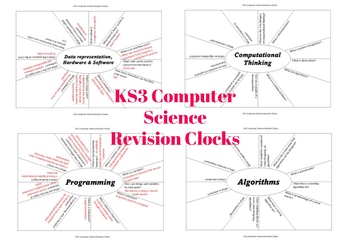 Preview of KS3 Computer Science Revision Clocks Worksheets