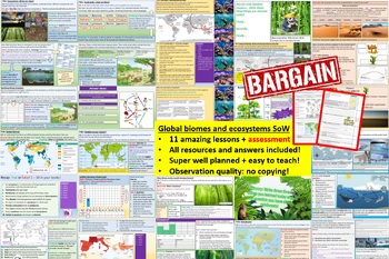 Preview of KS3 Geography: Biomes, climates & ecosystems. FULL SOW + ASSESSMENT (11 lessons)