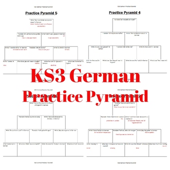 Preview of KS3 German Practice Pyramid Worksheets