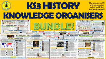 Preview of KS3 History Knowledge Organizers Bundle!
