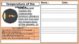 KS3 Science 6 Mark Question with Markscheme - Planets - Sp
