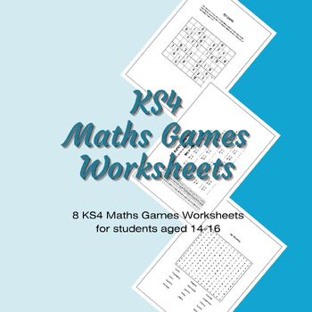 Preview of KS4 Grades 10-11 Maths Games Worksheets