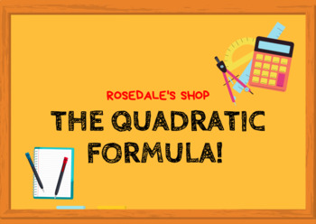 Preview of KS4 The Quadratic Formula Q&A GCSE / IGCSE - Worksheets + Answers!