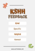 KSHH Feedback - Kind, Specific, Helpful, Honest