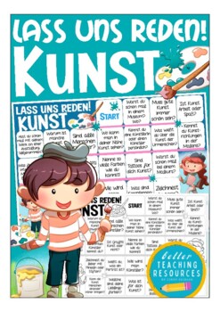 Preview of KUNST Deutsch German - Sprechanlässe "Lass uns reden!" Spiel / ARTS game