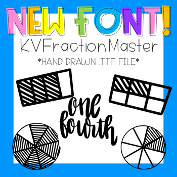 Preview of KVFractionMaster Font (Fraction Circles, Tiles, Words, etc.)