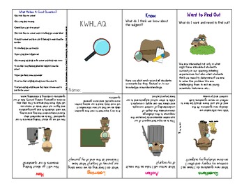 Preview of KWHLAQ Inquiry Mini Book for Students and Teachers
