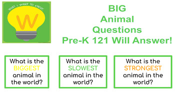 Preview of KWL Animal Study-BIG Questions Whole Group Workbook and Bulletin Board Display