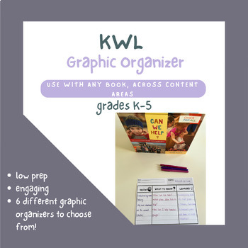 Preview of KWL Chart Graphic Organizer