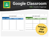 KWL Graphic Organizer - For Google Docs/Classroom