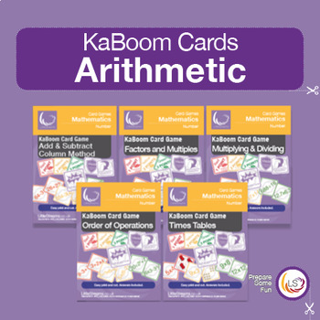 Preview of KaBoom Cards Bundle One | Arithmetic