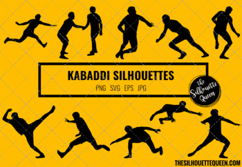 Kabaddi silhouette, Kabaddi player clipart, Playing Kabaddi sports vector,  Svg