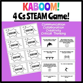 Preview of Kaboom! 4 Cs STEAM Game!