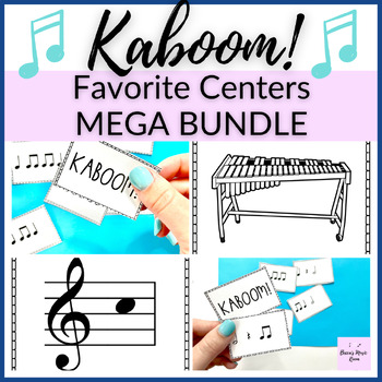 Preview of Kaboom! Elementary Music Game for Centers MEGA BUNDLE