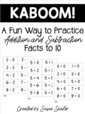 Kaboom! Game for Addition and Subtraction Fact Practice 1-10