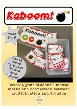 Preview of Kaboom Maths Game - Multiplication and Division, times tables. Grade 2 to 6