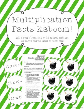 Preview of Kaboom! - Multiplication Facts - Tables 0-12