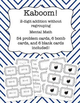 Preview of Kaboom! - Two Digit Addition without regrouping - Mental Math