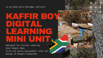 Preview of Kaffir Boy Mini Unit: Teaching the Novel using 6 Excerpts
