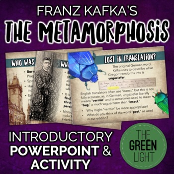 Preview of Kafka's The Metamorphosis Introductory Presentation & Activity