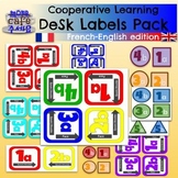 Cooperative Learning Desk Labels Pack BILINGUAL French English
