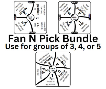 Preview of Kagan Fan N Pick Mat Bundle (3, 4, and 5 student options) 