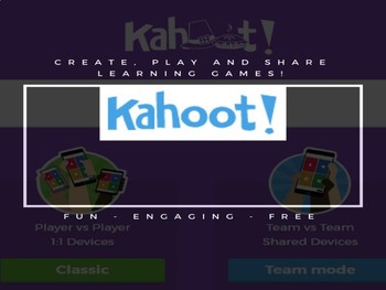 Preview of Kahoot - A step by step guide to creating and playing your first learning game