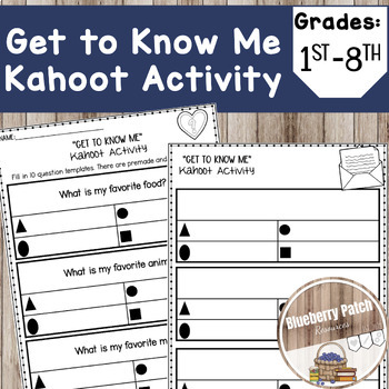 Kahoot Get to Know Me Activity for Relationship Building by Blueberry Patch