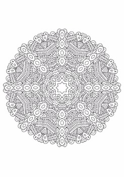 detailed mandala coloring pages