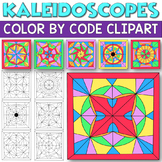 Kaleidoscope Color by Number or Code Clip Art Set 2